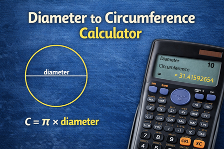 Diameter to circumference calculator