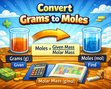 Convert grams to moles