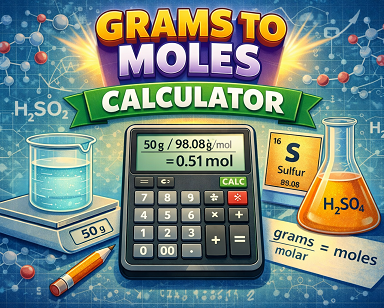 Grams to moles calculator