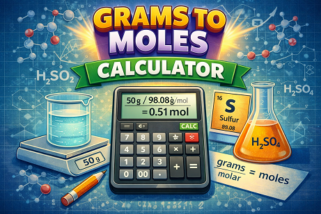 Grams to moles calculator