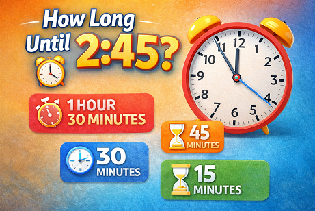 How long until 2:45