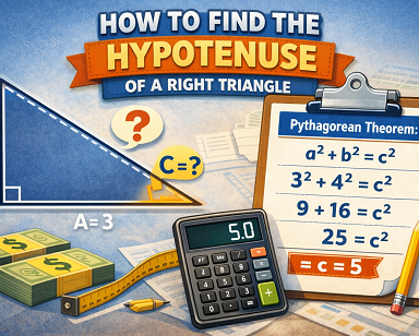 How to find the hypotenuse of a right triangle