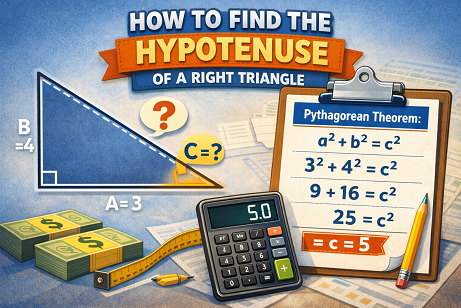 How to find the hypotenuse of a right triangle