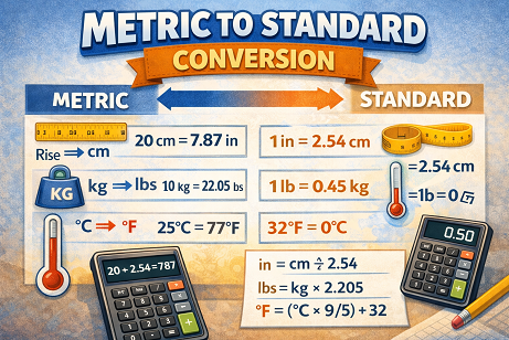 Metric to standard conversion
