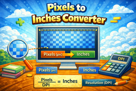 Pixels to inches converter