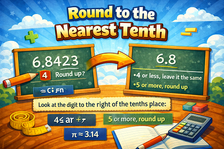 Round to the nearest tenth