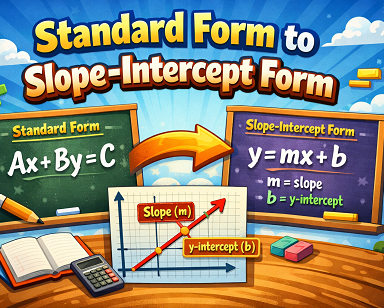 Standard form to slope intercept form