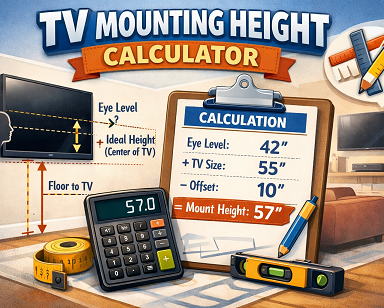 TV mounting height calculator