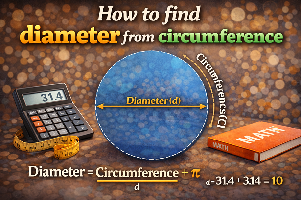 How to find diameter from circumference